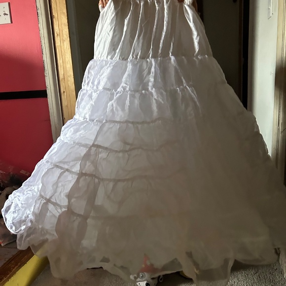 ❄️White double-layered nylon crinoline/petticoat - Picture 6 of 10